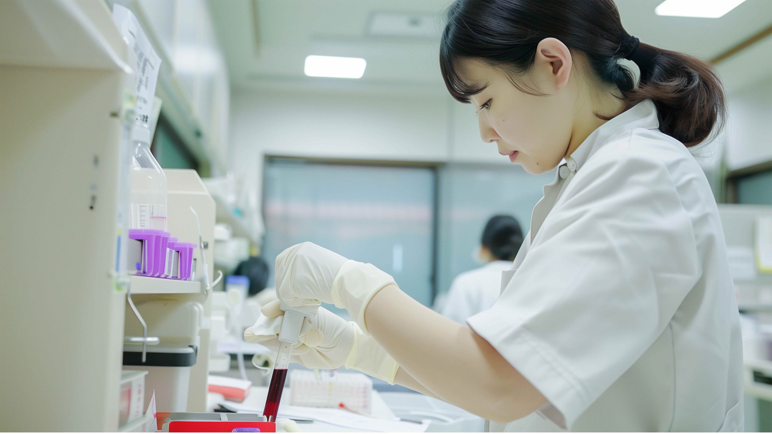血液検査の様子