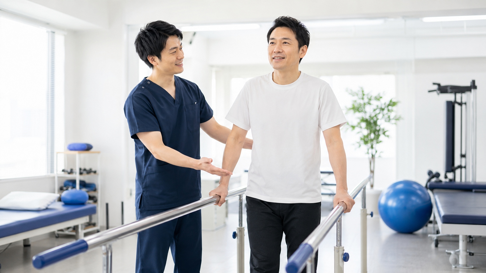 理学療法士によるリハビリ風景