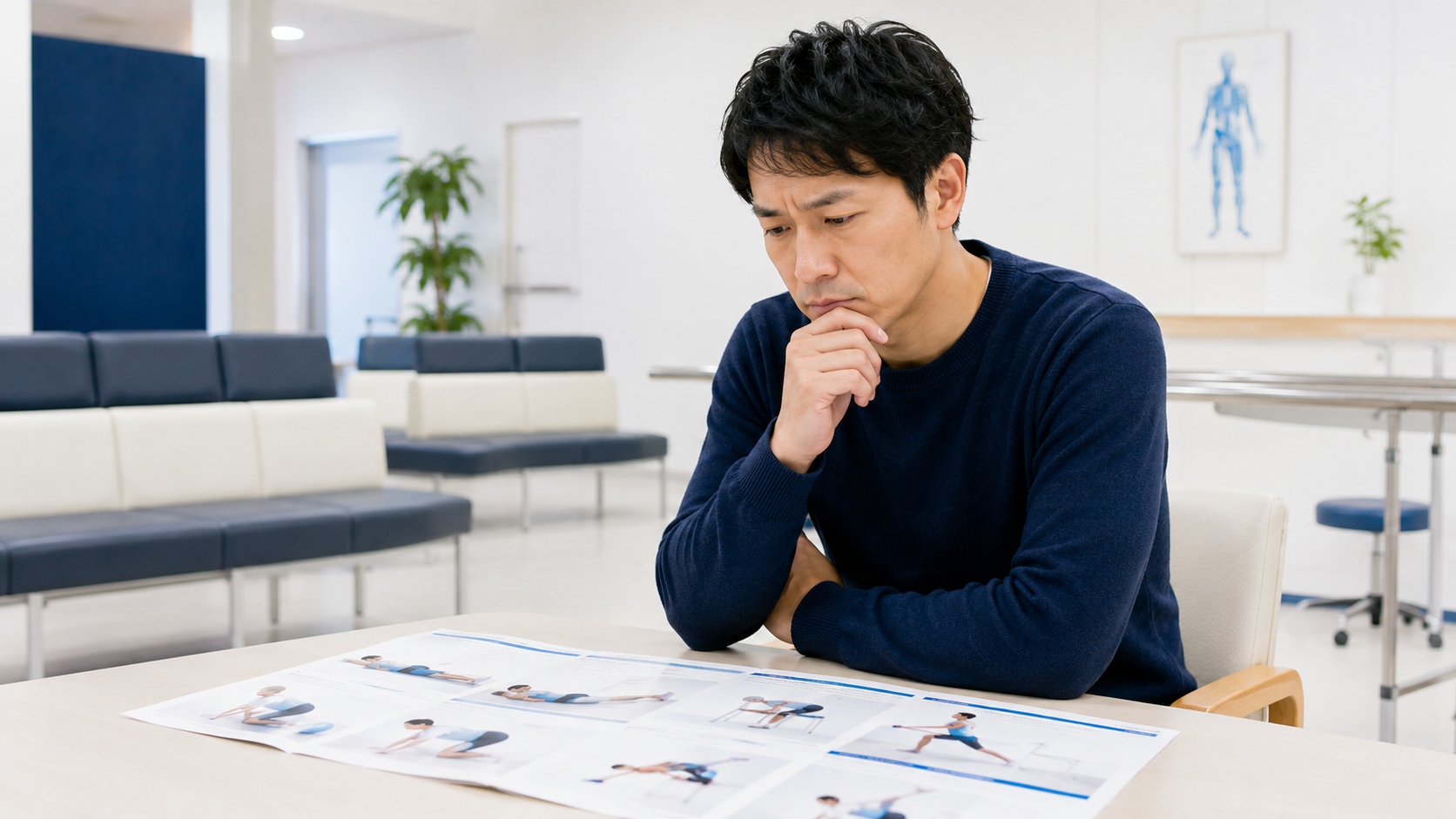リハビリについて悩んでいる患者